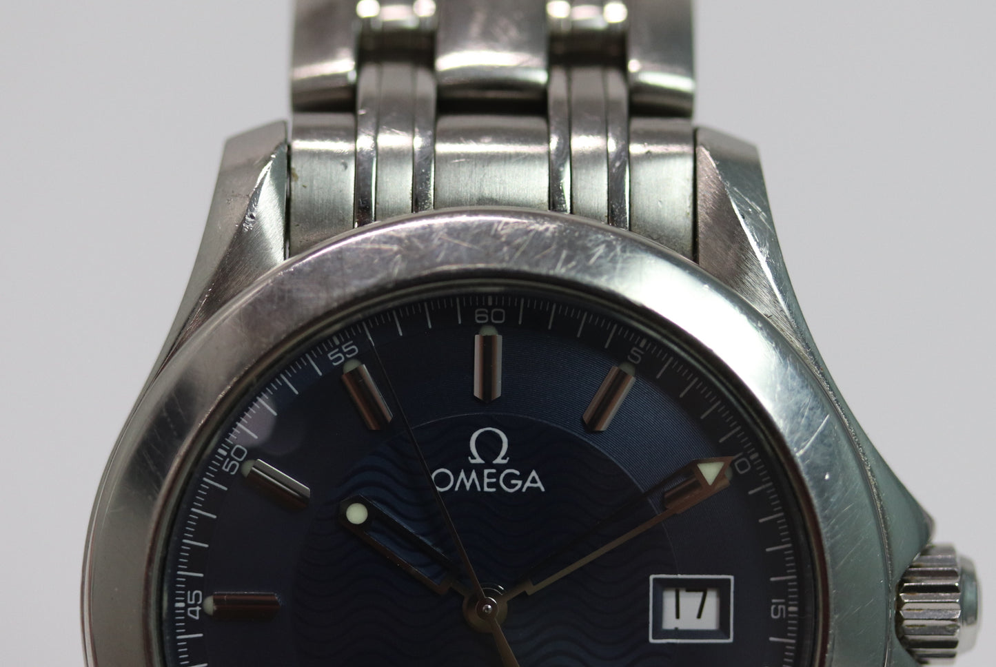 Omega Semaster 120m Quartz Watch 196.1501 Blue Dial 35mm From JPN 011 6313124