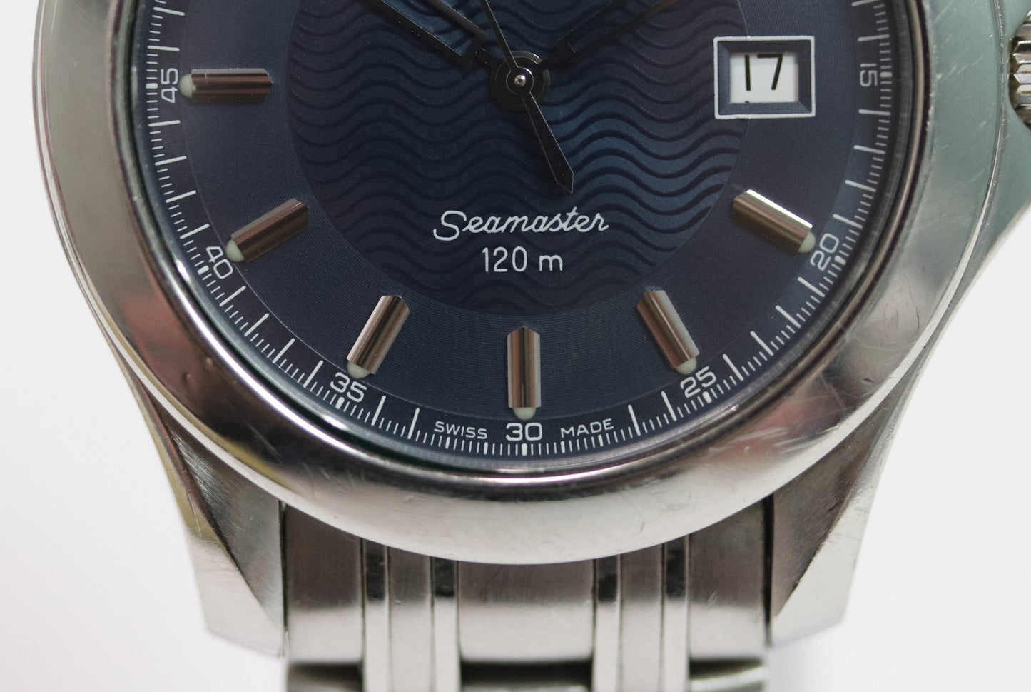 Omega Semaster 120m Quartz Watch 196.1501 Blue Dial 35mm From JPN 011 6313124