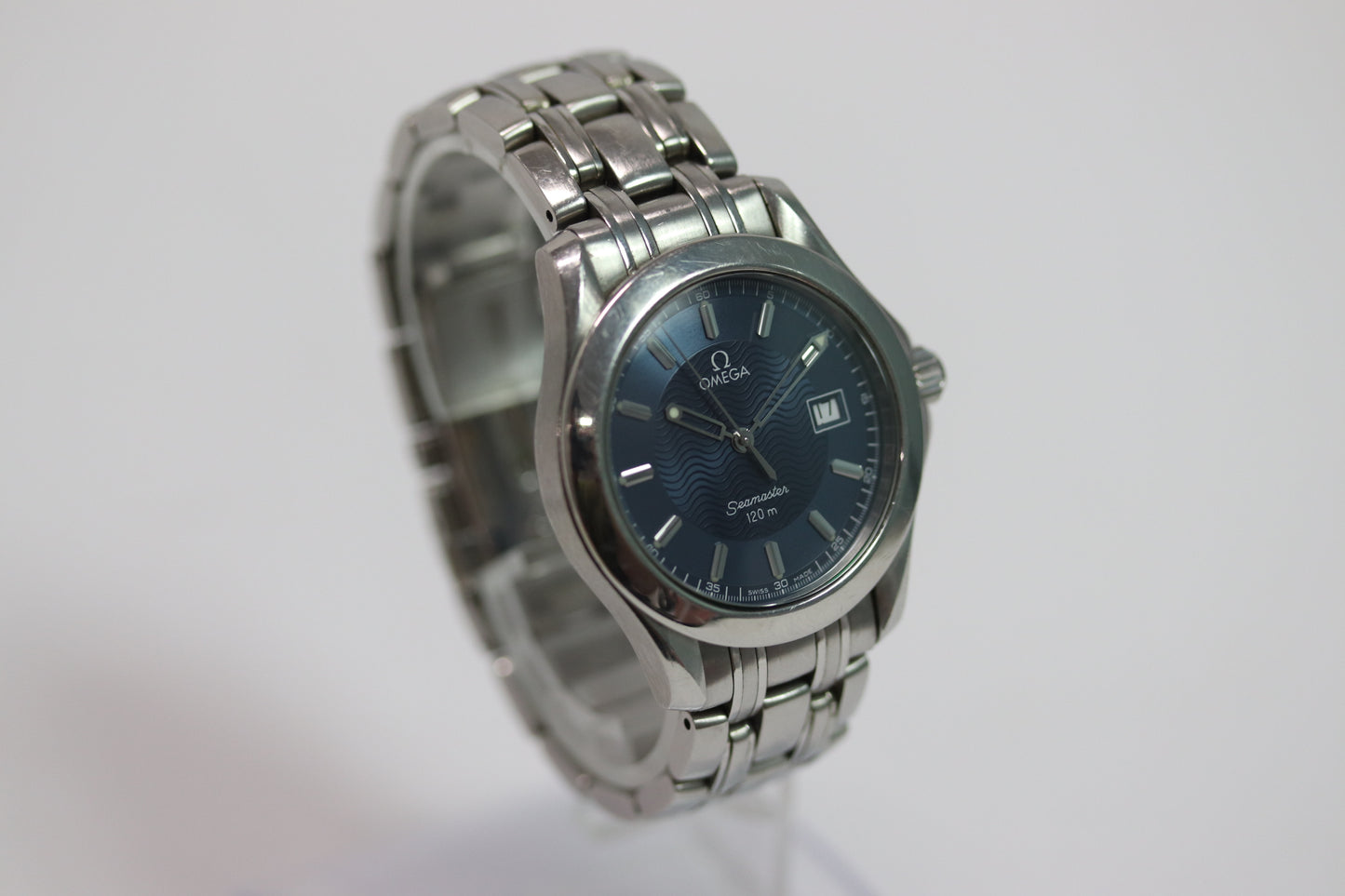 Omega Semaster 120m Quartz Watch 196.1501 Blue Dial 35mm From JPN 011 6313124