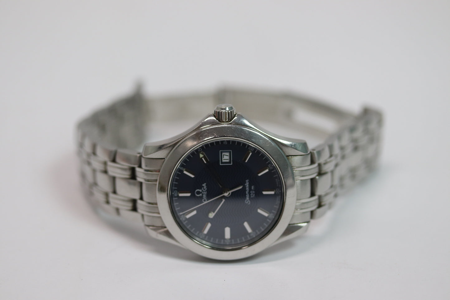 Omega Semaster 120m Quartz Watch 196.1501 Blue Dial 35mm From JPN 011 6313124