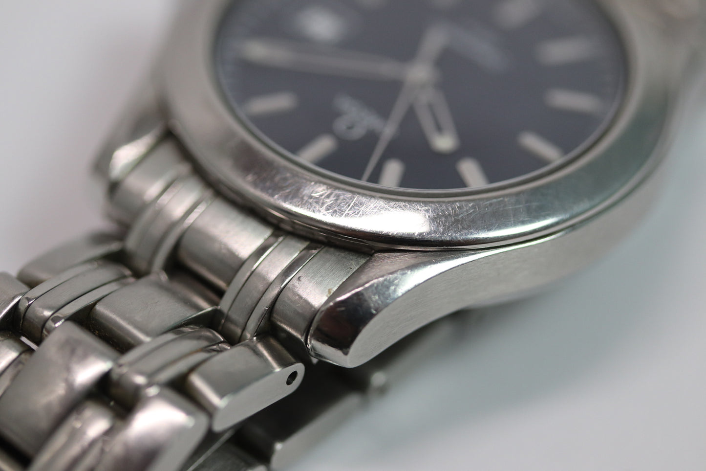 Omega Semaster 120m Quartz Watch 196.1501 Blue Dial 35mm From JPN 011 6313124