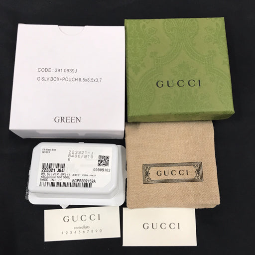 Gucci GG Interlocking Hook Earrings Silver 925 Italy w/ Box From JPN 233 6257622