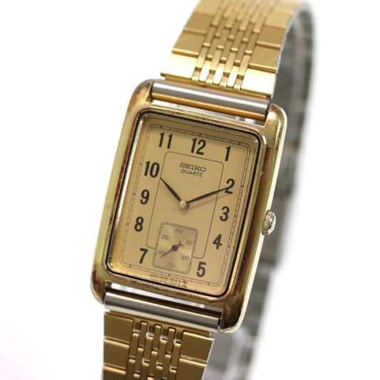 Seiko Tank Square Watch 2G28-5010 Quartz Small Second 25mm From JPN 001 6333859