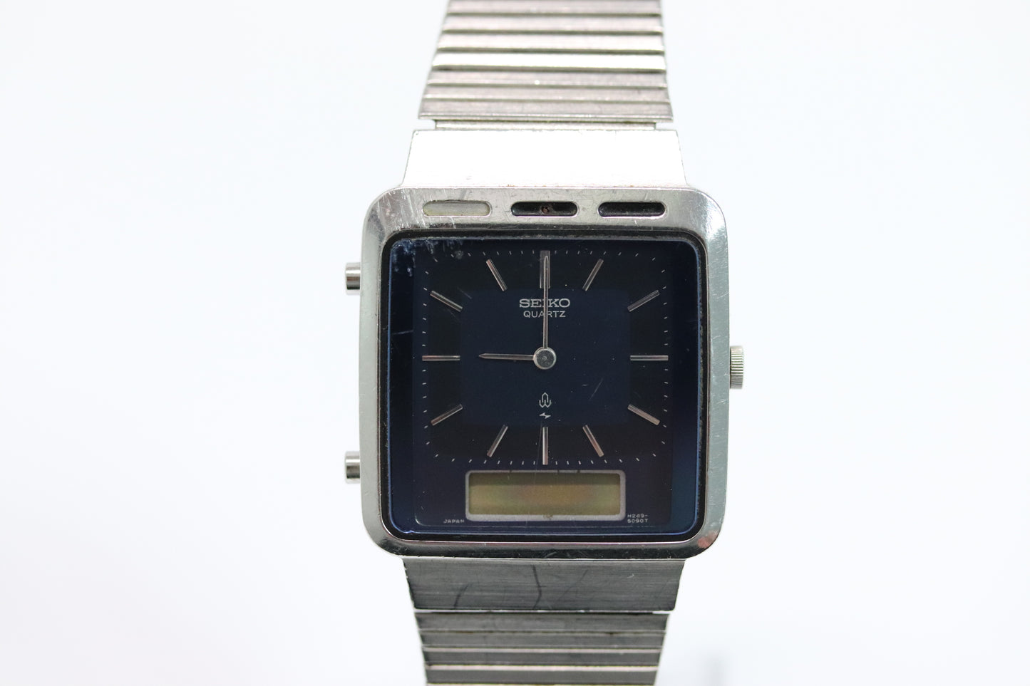 Seiko Blue Dial Analog Digital Watch H249-505C 30mm From Japan 001 6333857