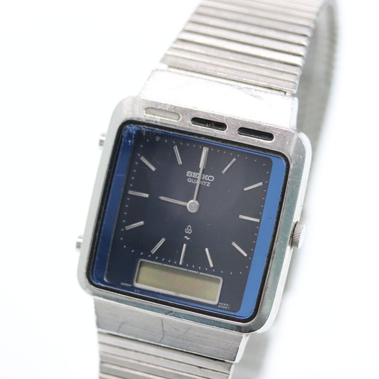 Seiko Blue Dial Analog Digital Watch H249-505C 30mm From Japan 001 6333857