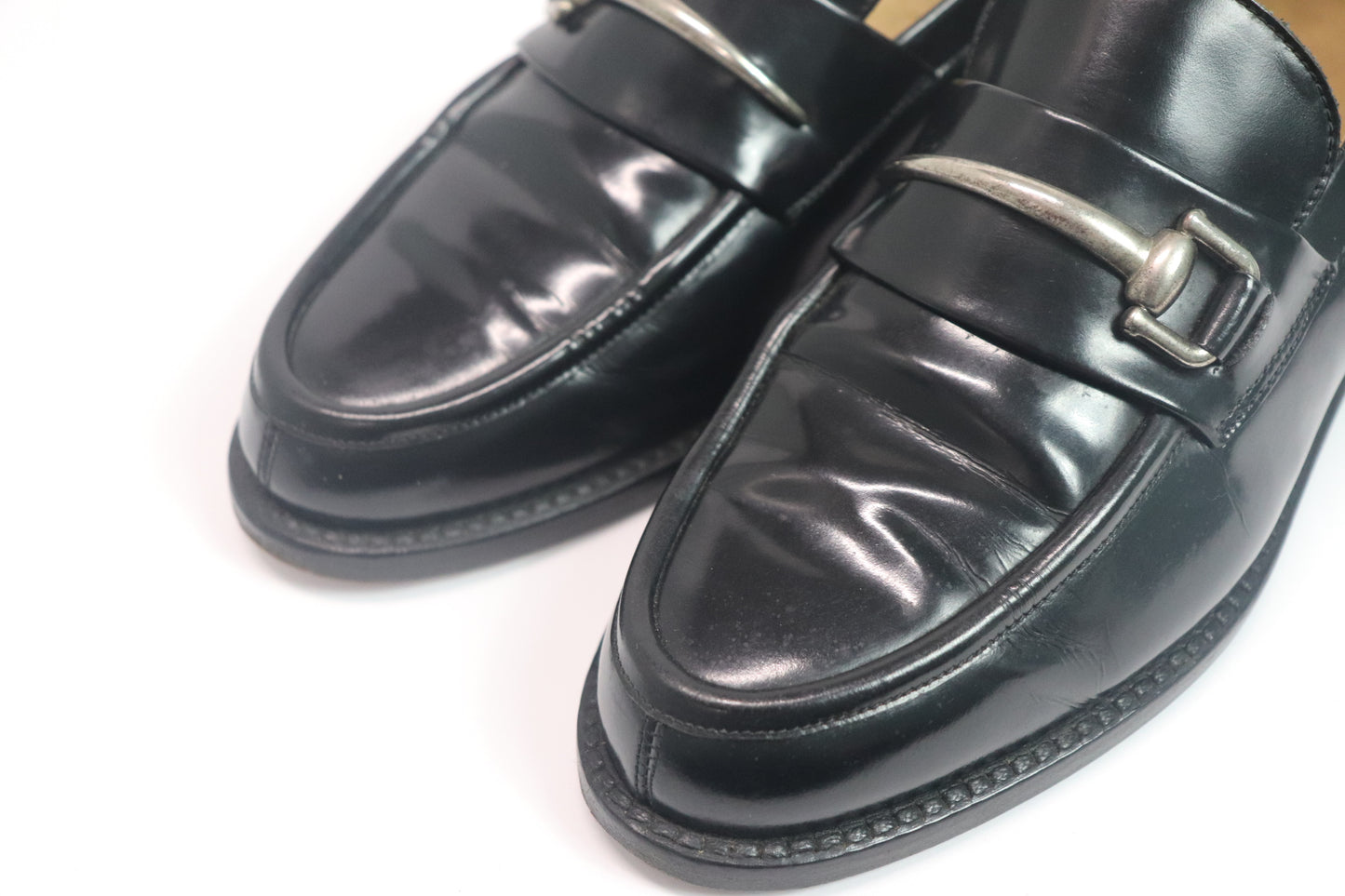 Gucci Patent Leather Horsebit Loafers Black 36 US5 From Japan 001 6328617