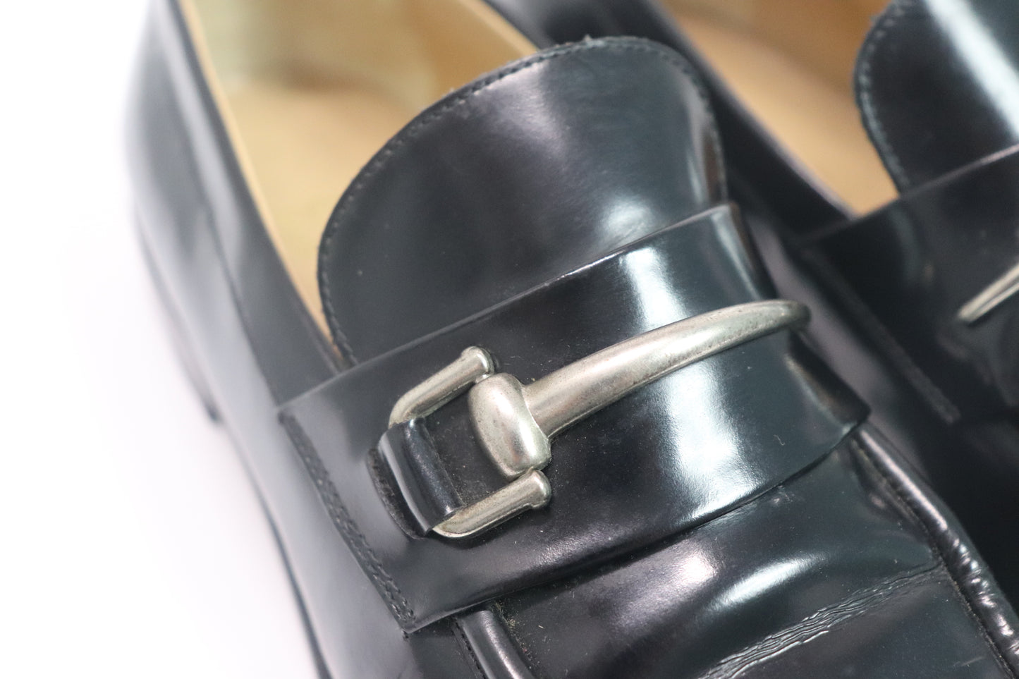 Gucci Patent Leather Horsebit Loafers Black 36 US5 From Japan 001 6328617