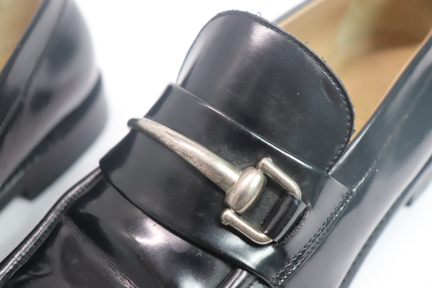 Gucci Patent Leather Horsebit Loafers Black 36 US5 From Japan 001 6328617